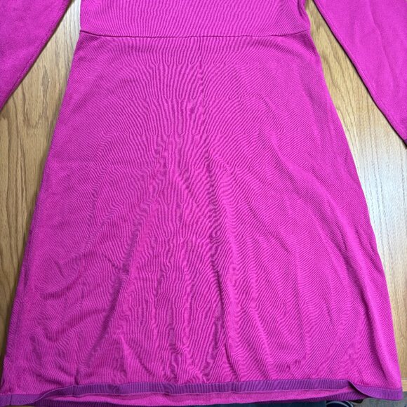 NWT Sabié Pink Knit Long Sleeve Fit & Flare Sweater Dress – Size L - Picture 3 of 7